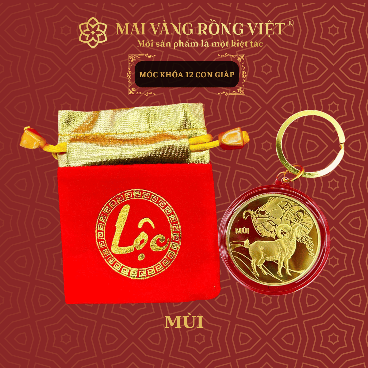 Móc Khóa Con Giáp Mùi 2 Móc Khóa Con Giáp Mùi - Ảnh 2
