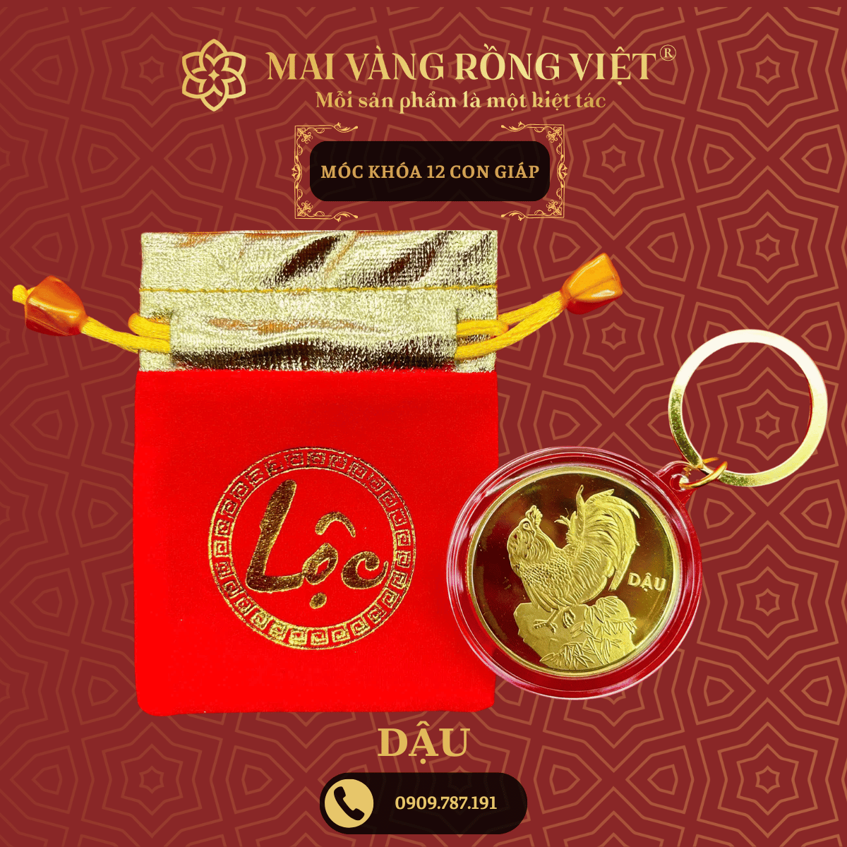 Móc Khóa Con Giáp Dậu 1 Móc Khóa Con Giáp Dậu