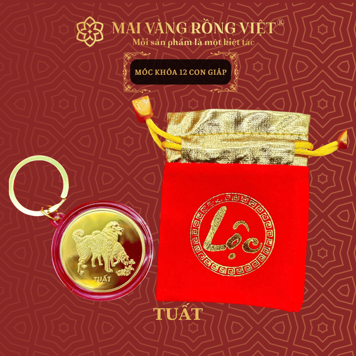 Móc Khóa Con Giáp Tuất 2 Móc Khóa Con Giáp Tuất - Ảnh 2
