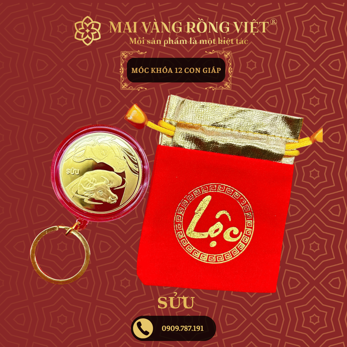Móc Khóa Con Giáp Sửu 1 Móc Khóa Con Giáp Sửu