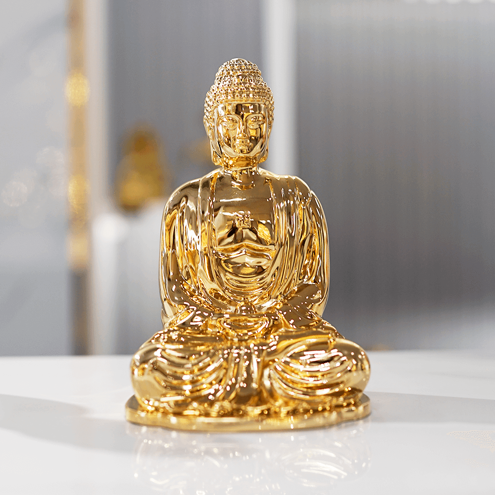 Tượng Phật A Di Đà Bằng Đồng Mạ Vàng 24K 2 Tượng Phật A Di Đà Bằng Đồng Mạ Vàng 24K - Ảnh 2