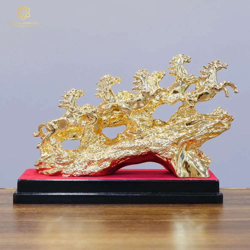Bát Mã Truy Phong Bằng Đồng Mạ Gold - Biểu Tượng Mã Đáo Thành Công 4 Bát Mã Truy Phong Bằng Đồng Mạ Gold - Biểu Tượng Mã Đáo Thành Công - Ảnh 4