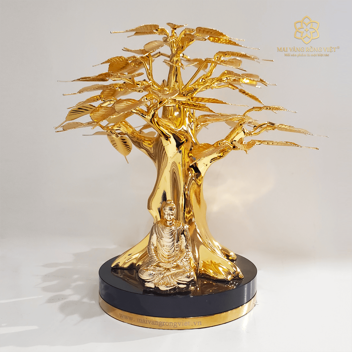 Cây Bồ Đề Bình An Mạ Gold Cao 12cm 1 Cây Bồ Đề Bình An Mạ Gold Cao 12cm