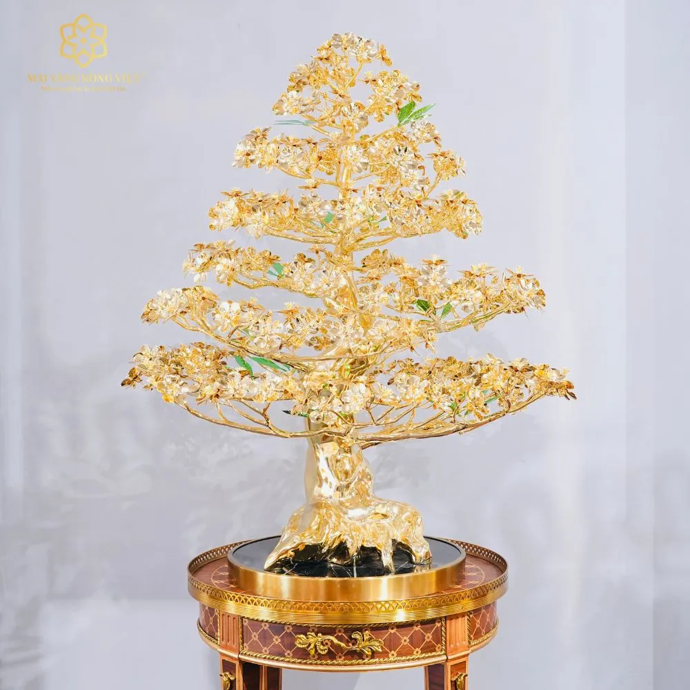 Cây mai Đại Phúc Mạ Vàng 24K Cao 1m 2 Cây mai Đại Phúc Mạ Vàng 24K Cao 1m - Ảnh 2