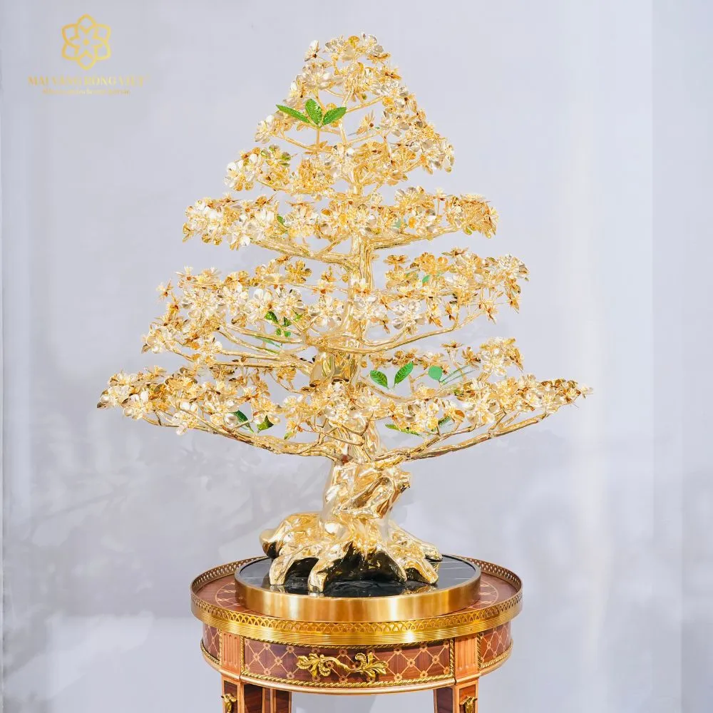 Cây mai Đại Phúc Mạ Vàng 24K Cao 1m 3 Cây mai Đại Phúc Mạ Vàng 24K Cao 1m - Ảnh 3