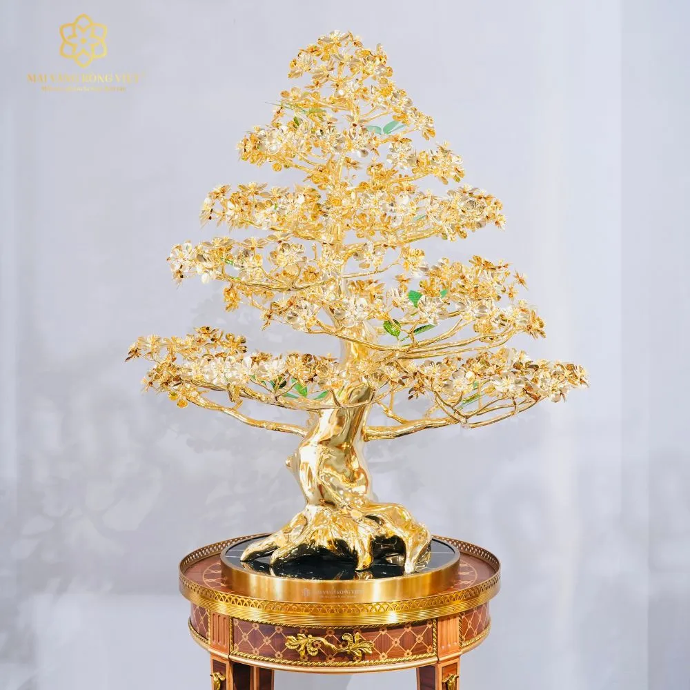 Cây mai Đại Phúc Mạ Vàng 24K Cao 1m 1 Cây mai Đại Phúc Mạ Vàng 24K Cao 1m