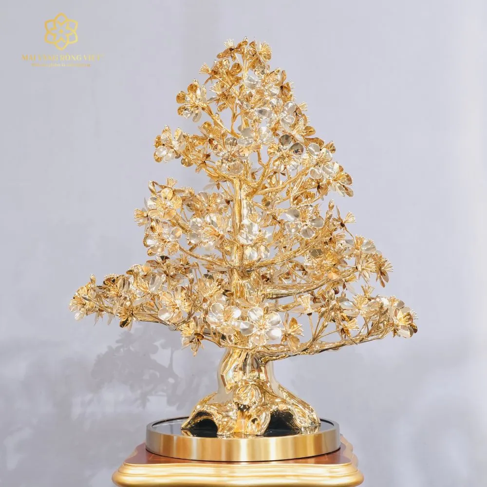 Cây Mai Đại Phúc Mạ Vàng 24K Cao 60cm 4 Cây Mai Đại Phúc Mạ Vàng 24K Cao 60cm - Ảnh 4