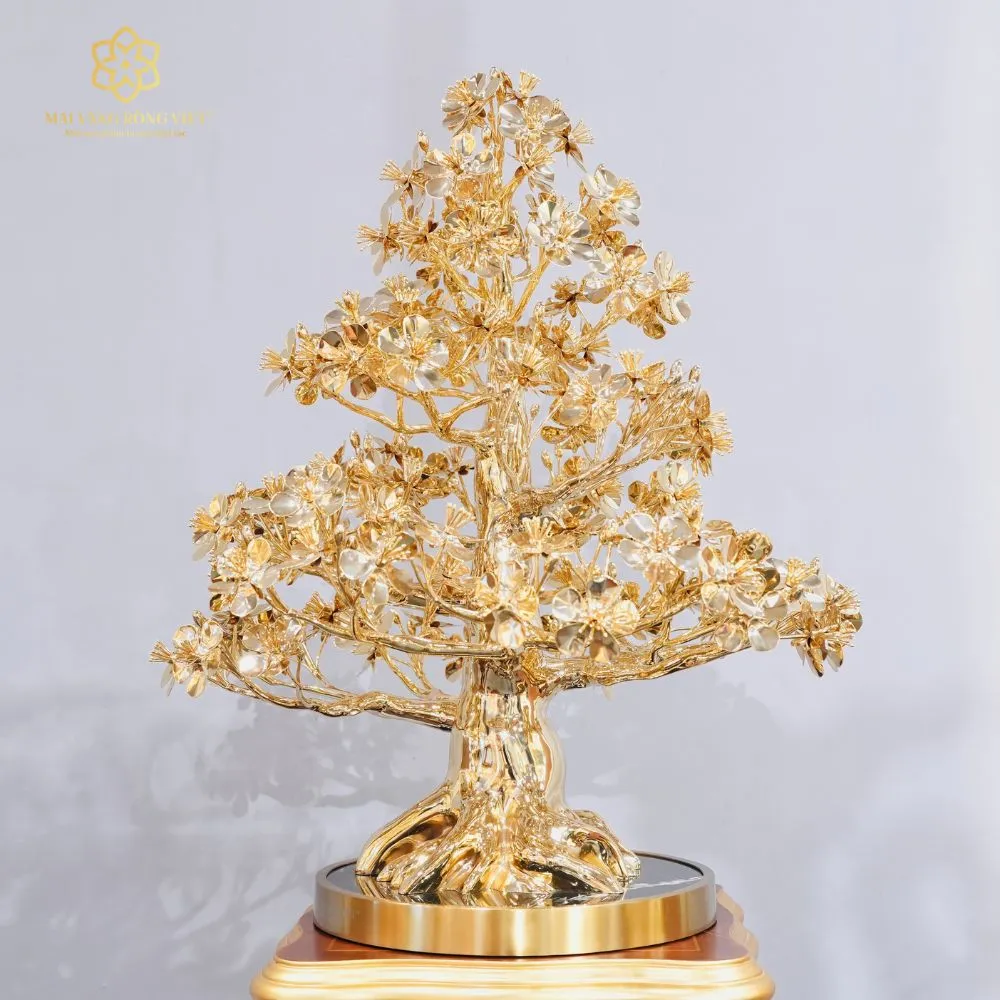 Cây Mai Đại Phúc Mạ Vàng 24K Cao 60cm 3 Cây Mai Đại Phúc Mạ Vàng 24K Cao 60cm - Ảnh 3