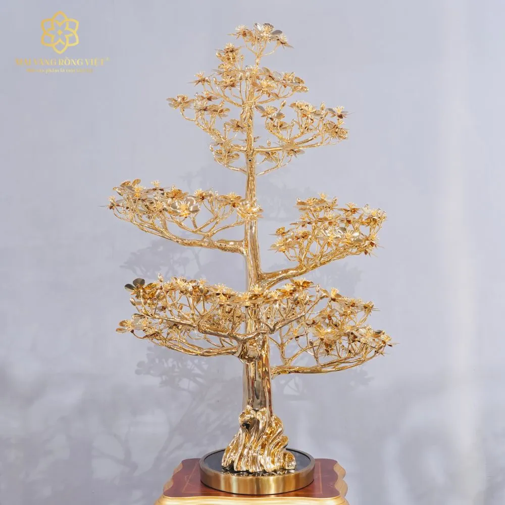 Cây Mai Rồng Việt Mạ Vàng 24K Cao 80cm 3 Cây Mai Rồng Việt Mạ Vàng 24K Cao 80cm - Ảnh 3