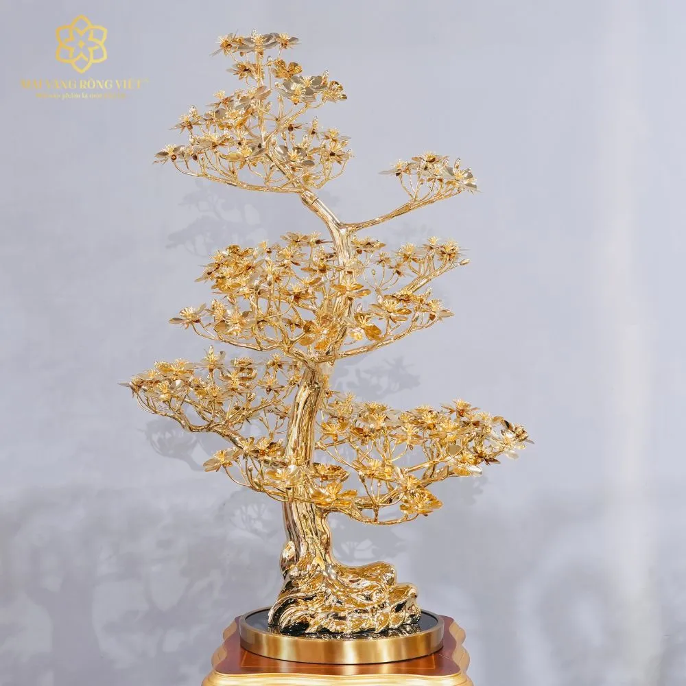 Cây Mai Rồng Việt Mạ Vàng 24K Cao 80cm 4 Cây Mai Rồng Việt Mạ Vàng 24K Cao 80cm - Ảnh 4