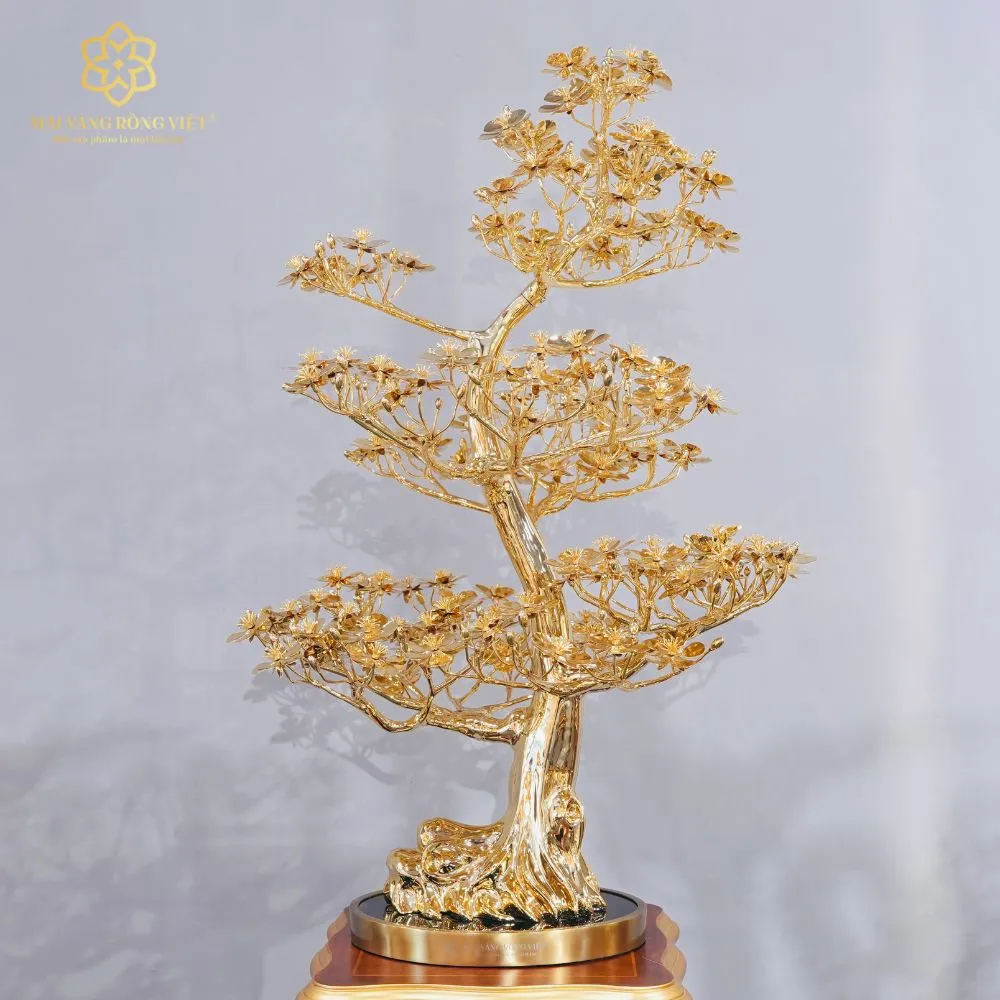 Cây Mai Rồng Việt Mạ Vàng 24K Cao 80cm 1 Cây Mai Rồng Việt Mạ Vàng 24K Cao 80cm