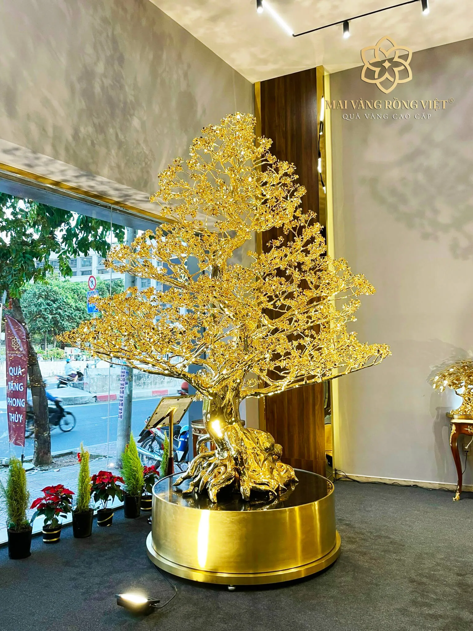 Cây Mai Rồng Việt Mạ Vàng 24k Cao 3m 1 Cây Mai Rồng Việt Mạ Vàng 24k Cao 3m