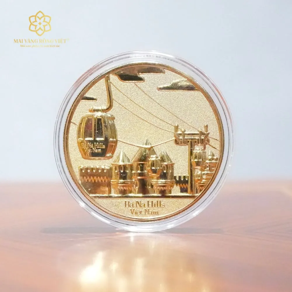 Magnet Cáp Treo Bà Nà Hills Mạ Vàng 24K 1 Magnet Cáp Treo Bà Nà Hills Mạ Vàng 24K