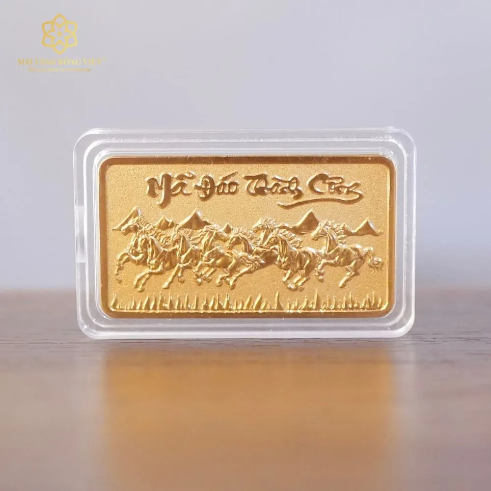 Magnet Mã Đáo Thành Công Mạ Vàng 24K 1 Magnet Mã Đáo Thành Công Mạ Vàng 24K