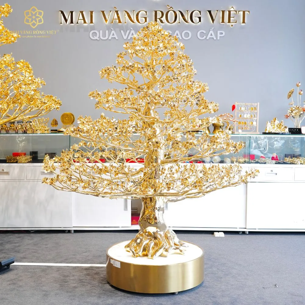 Cây Mai Đại Phúc Mạ Vàng 24K Cao 1m8 1 Cây Mai Đại Phúc Mạ Vàng 24K Cao 1m8