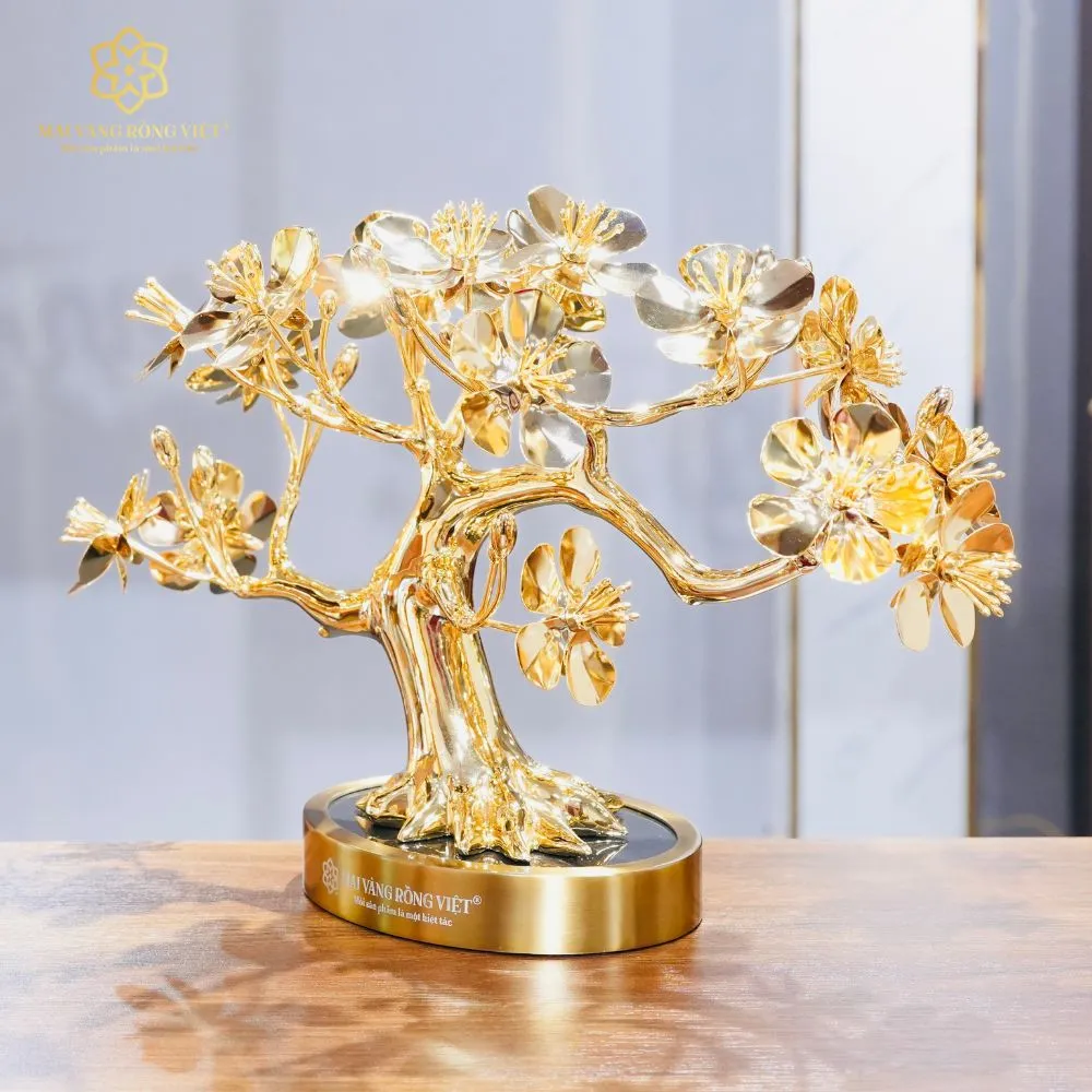 Cây Mai Nghinh Phong Mạ Vàng 24K 1 Cây Mai Nghinh Phong Mạ Vàng 24K