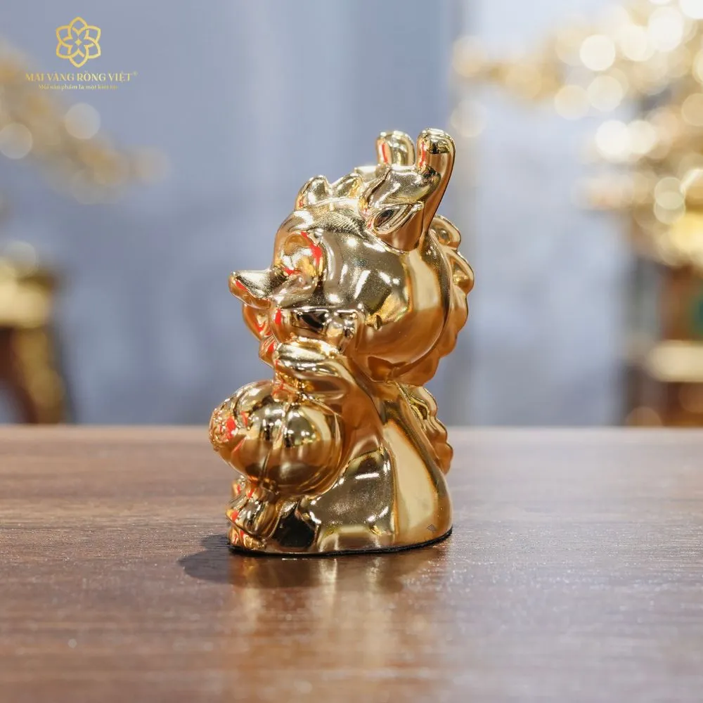 Tượng Rồng Chibi Mạ Gold 3 Tượng Rồng Chibi Mạ Gold - Ảnh 3