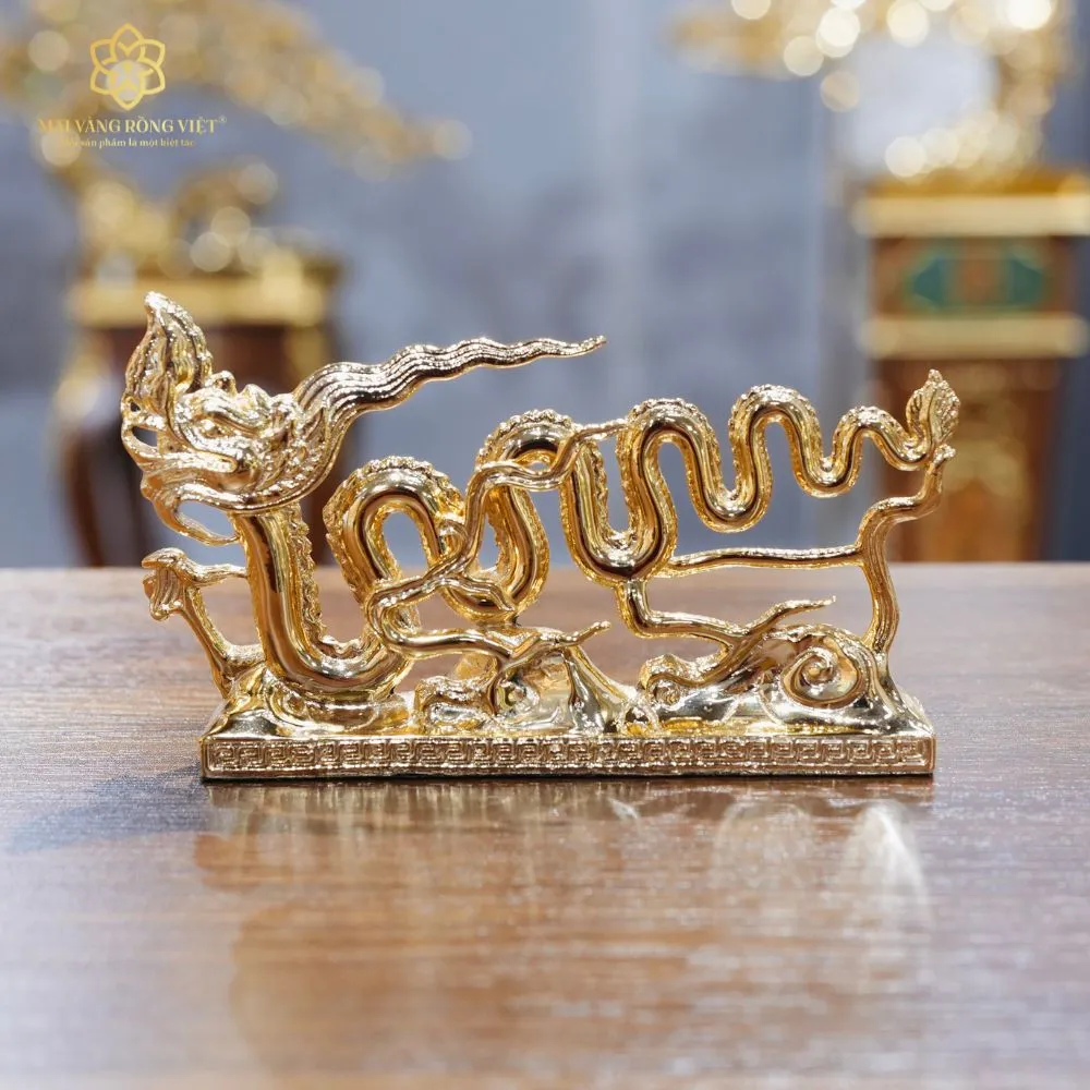 Tượng Rồng Nhà Lý Mạ Vàng 24K 1 Tượng Rồng Nhà Lý Mạ Vàng 24K