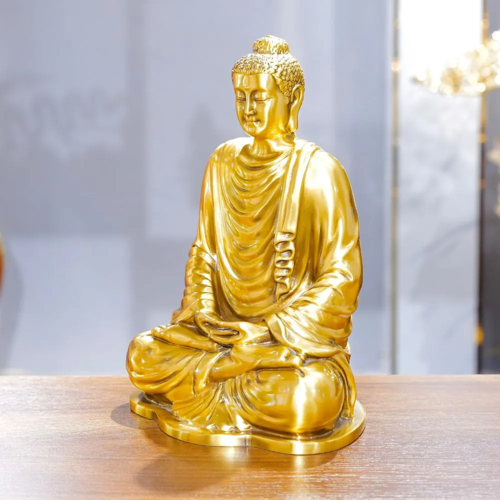 Tượng Phật Thích Ca Mâu Ni Bằng Đồng Mạ Cổ Điển 3 Tượng Phật Thích Ca Mâu Ni Bằng Đồng Mạ Cổ Điển - Ảnh 3